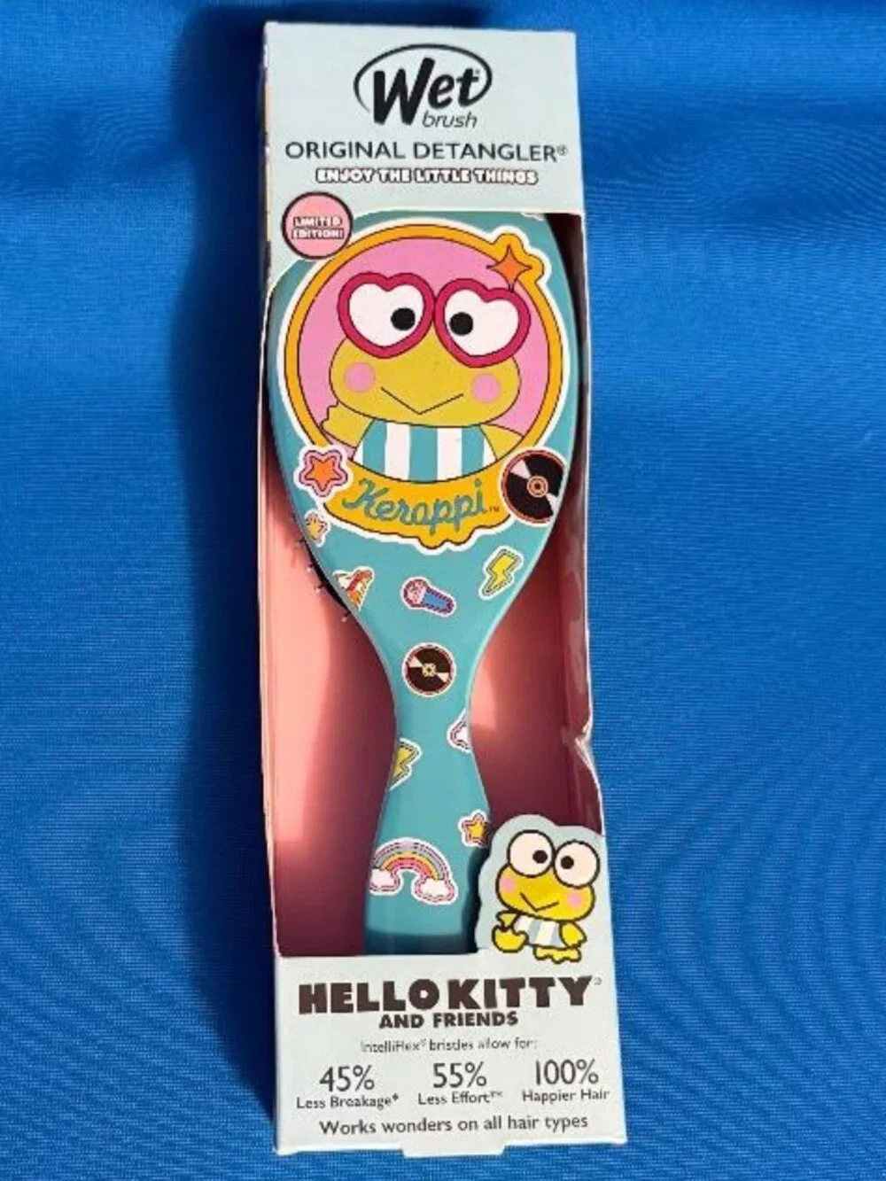 NEW & LIMITED EDITION KEROPPI HELLO KITTY ~ WET BRUSH ORIGINAL DETANGLER BRUSH